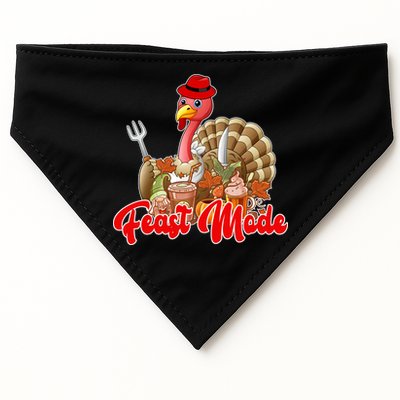 Feast Mode Turkey Thanksgiving Holiday USA-Made Doggie Bandana