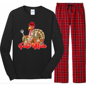 Feast Mode Turkey Thanksgiving Holiday Long Sleeve Pajama Set