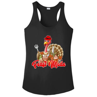 Feast Mode Turkey Thanksgiving Holiday Ladies PosiCharge Competitor Racerback Tank