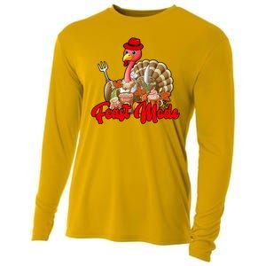 Feast Mode Turkey Thanksgiving Holiday Cooling Performance Long Sleeve Crew