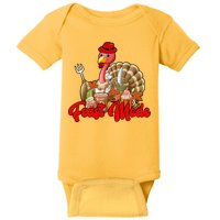 Feast Mode Turkey Thanksgiving Holiday Baby Bodysuit