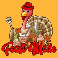Feast Mode Turkey Thanksgiving Holiday Baby Bodysuit