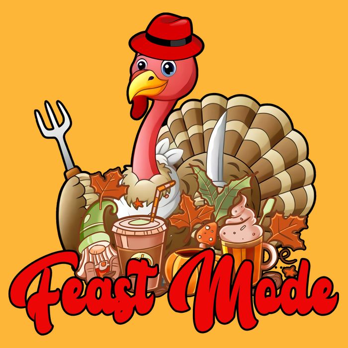 Feast Mode Turkey Thanksgiving Holiday Baby Bodysuit