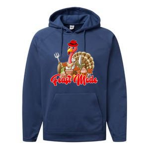 Feast Mode Turkey Thanksgiving Holiday Performance Fleece Hoodie