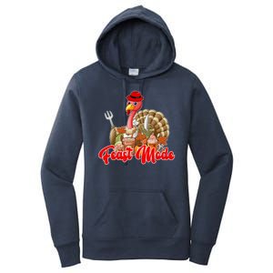 Feast Mode Turkey Thanksgiving Holiday Women's Pullover Hoodie