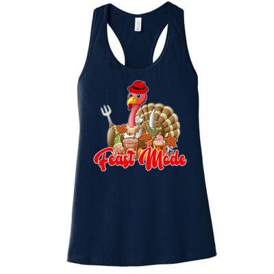 Feast Mode Turkey Thanksgiving Holiday Women's Racerback Tank