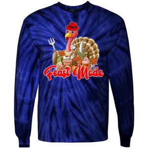 Feast Mode Turkey Thanksgiving Holiday Tie-Dye Long Sleeve Shirt