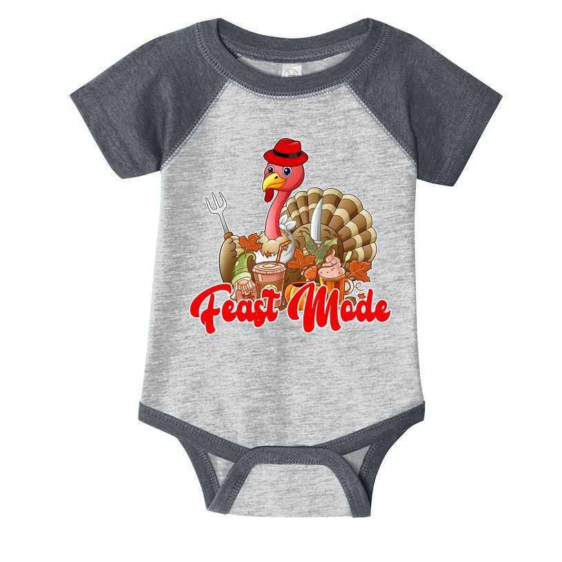Feast Mode Turkey Thanksgiving Holiday Infant Baby Jersey Bodysuit