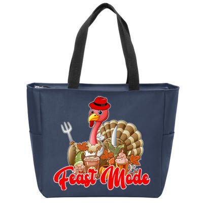 Feast Mode Turkey Thanksgiving Holiday Zip Tote Bag