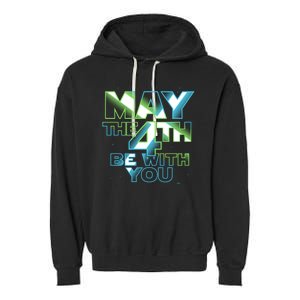 Funny May The 4th Be With You Garment-Dyed Fleece Hoodie