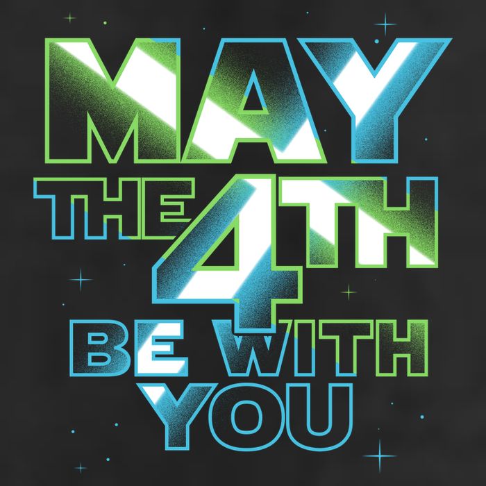 Funny May The 4th Be With You 7 Panel Mesh Trucker Snapback Hat