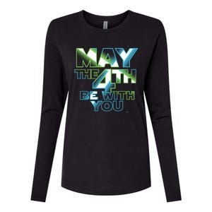 Funny May The 4th Be With You Womens Cotton Relaxed Long Sleeve T-Shirt