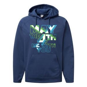 Funny May The 4th Be With You Performance Fleece Hoodie