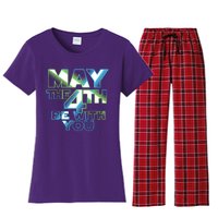 Funny May The 4th Be With You Women's Flannel Pajama Set