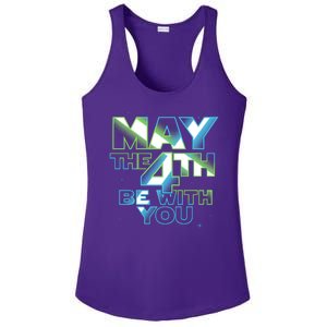 Funny May The 4th Be With You Ladies PosiCharge Competitor Racerback Tank