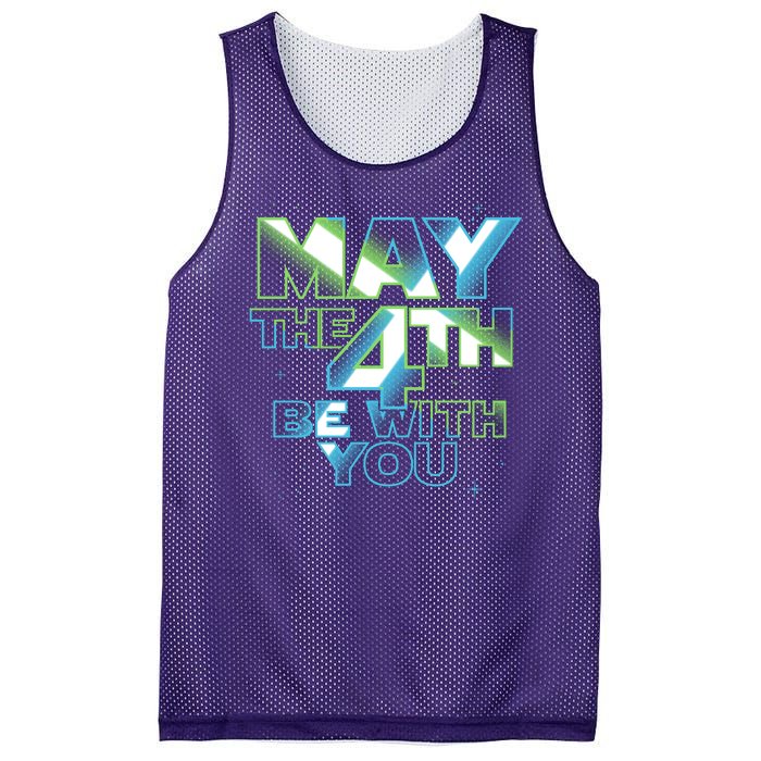 Funny May The 4th Be With You Mesh Reversible Basketball Jersey Tank