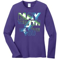 Funny May The 4th Be With You Ladies Long Sleeve Shirt