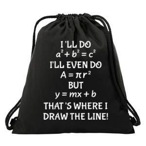 Funny Math Teacher Joke Men Women Fun Best Math Quotes Drawstring Bag