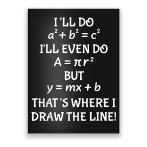 Funny Math Teacher Joke Men Women Fun Best Math Quotes Poster