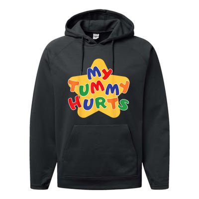 Funny My Tummy Hurts Star Performance Fleece Hoodie