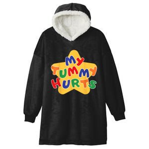 Funny My Tummy Hurts Star Hooded Wearable Blanket