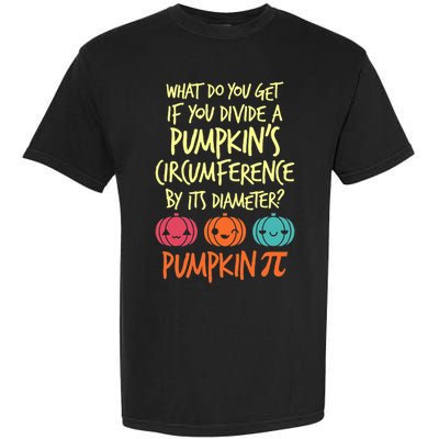 Funny Math Teacher Halloween Costume Pumpkin Pi Garment-Dyed Heavyweight T-Shirt