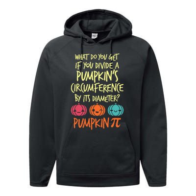 Funny Math Teacher Halloween Costume Pumpkin Pi Performance Fleece Hoodie