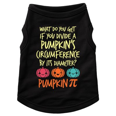 Funny Math Teacher Halloween Costume Pumpkin Pi Doggie Tank