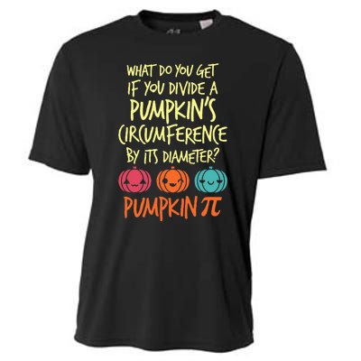 Funny Math Teacher Halloween Costume Pumpkin Pi Cooling Performance Crew T-Shirt