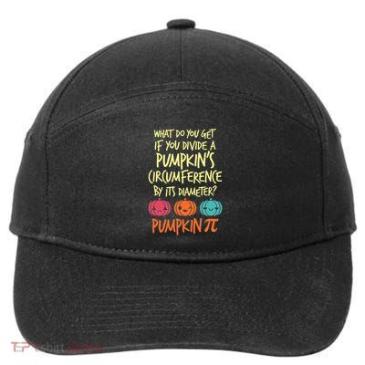 Funny Math Teacher Halloween Costume Pumpkin Pi 7-Panel Snapback Hat