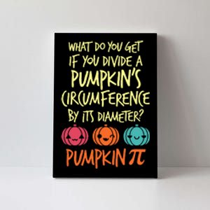 Funny Math Teacher Halloween Costume Pumpkin Pi Canvas