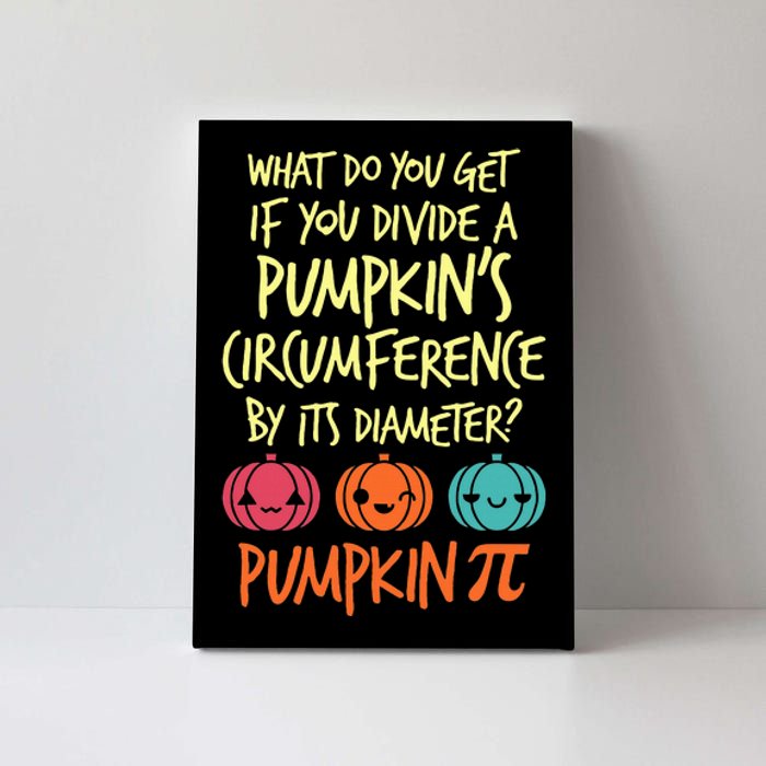 Funny Math Teacher Halloween Costume Pumpkin Pi Canvas