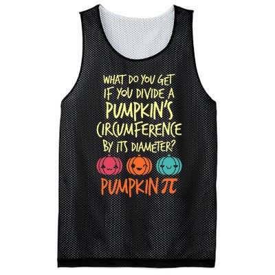 Funny Math Teacher Halloween Costume Pumpkin Pi Mesh Reversible Basketball Jersey Tank