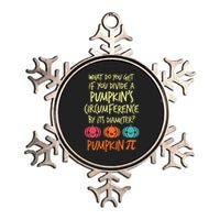 Funny Math Teacher Halloween Costume Pumpkin Pi Metallic Star Ornament