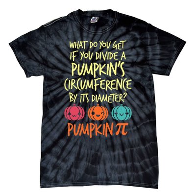 Funny Math Teacher Halloween Costume Pumpkin Pi Tie-Dye T-Shirt