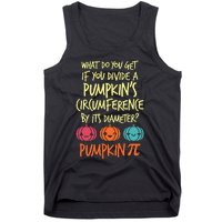 Funny Math Teacher Halloween Costume Pumpkin Pi Tank Top