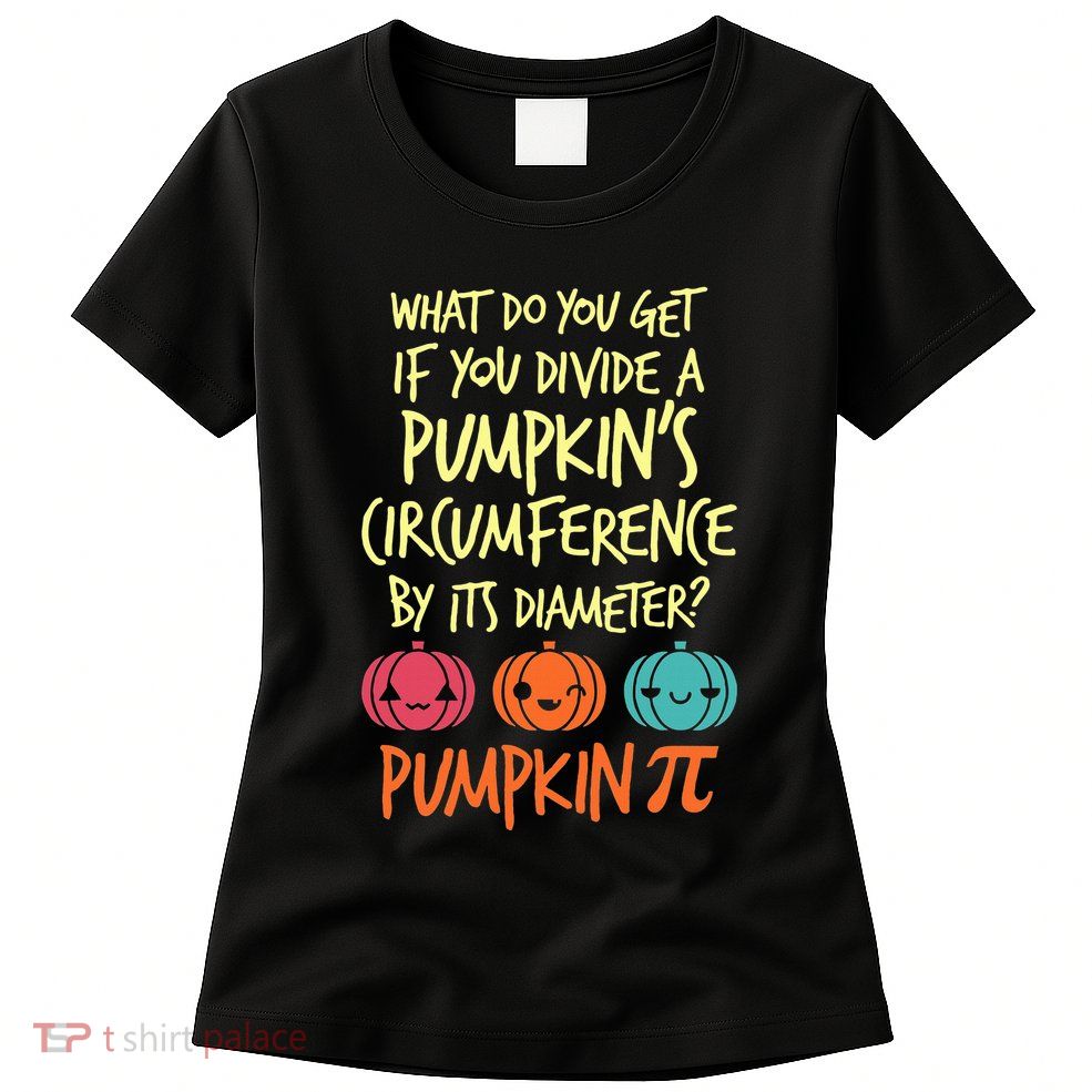 Funny Math Teacher Halloween Costume Pumpkin Pi Womens T-Shirt