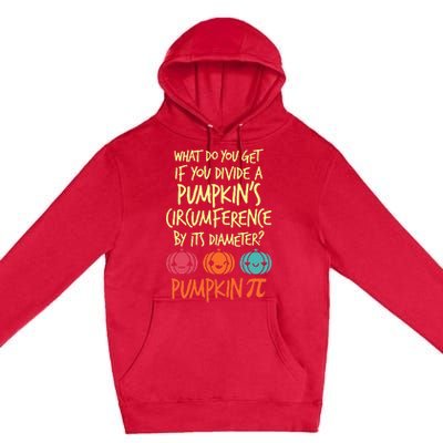 Funny Math Teacher Halloween Costume Pumpkin Pi Premium Pullover Hoodie