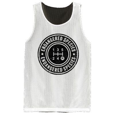 Funny Manual Transmission Stick Shift Endangered Mesh Reversible Basketball Jersey Tank