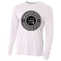 Funny Manual Transmission Stick Shift Endangered Cooling Performance Long Sleeve Crew