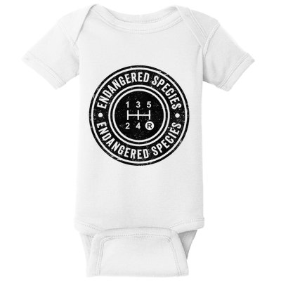 Funny Manual Transmission Stick Shift Endangered Baby Bodysuit