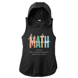 Funny Math Teacher Definition Ladies PosiCharge Tri-Blend Wicking Draft Hoodie Tank