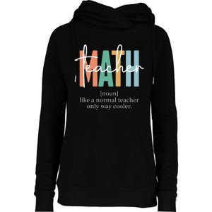 Funny Math Teacher Definition Womens Funnel Neck Pullover Hood