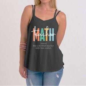 Funny Math Teacher Definition Women's Strappy Tank