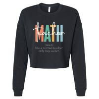 Funny Math Teacher Definition Cropped Pullover Crew