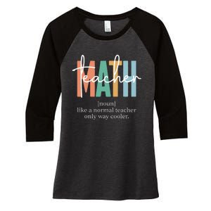 Funny Math Teacher Definition Women's Tri-Blend 3/4-Sleeve Raglan Shirt