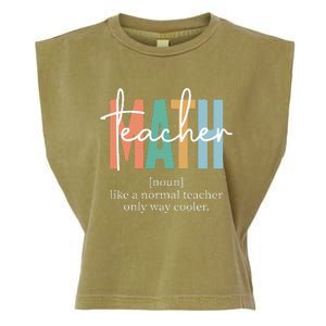 Funny Math Teacher Definition Garment-Dyed Women's Muscle Tee