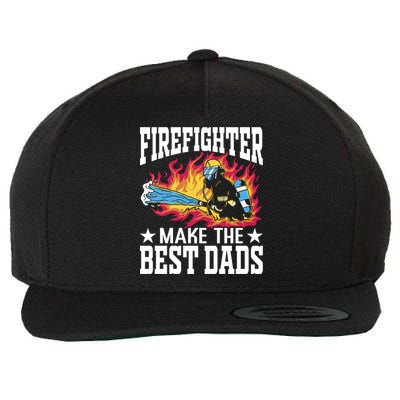 Firefighter Make The Best Dads Fire Firefighter Dad Gift Wool Snapback Cap