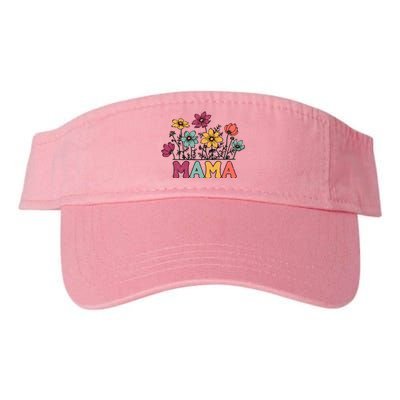 Floral Mama Typography Distressed Mama Flowers Mothers Day Valucap Bio-Washed Visor