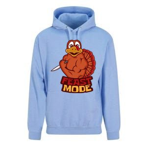 Feast Mode Thanksgiving Fitness Weight Traiining Gift Unisex Surf Hoodie